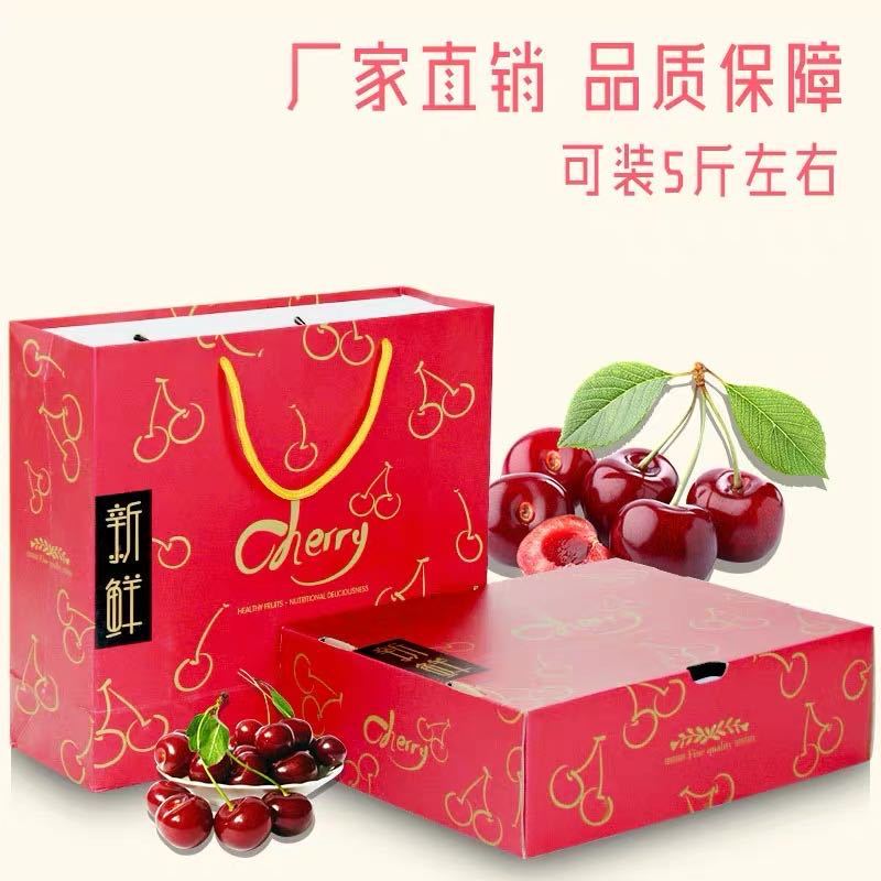 智利车厘子礼品盒5斤礼盒装樱桃汉源车厘子礼盒包装上下盖高档