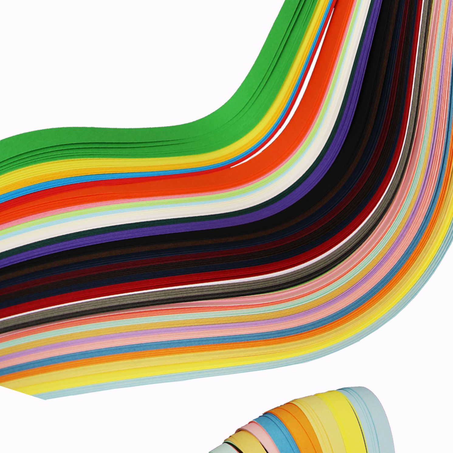 彩色衍纸条单色渐变色纸条卷纸条卷条儿童手工衍纸材料包初学者