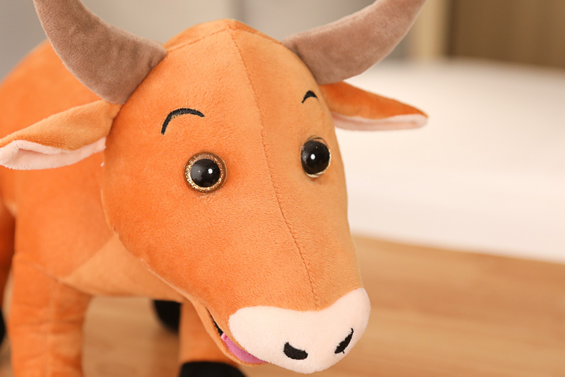 仿真牛公仔毛绒玩具可爱小牛斗牛玩偶牛年布娃娃摆件活动生日礼物