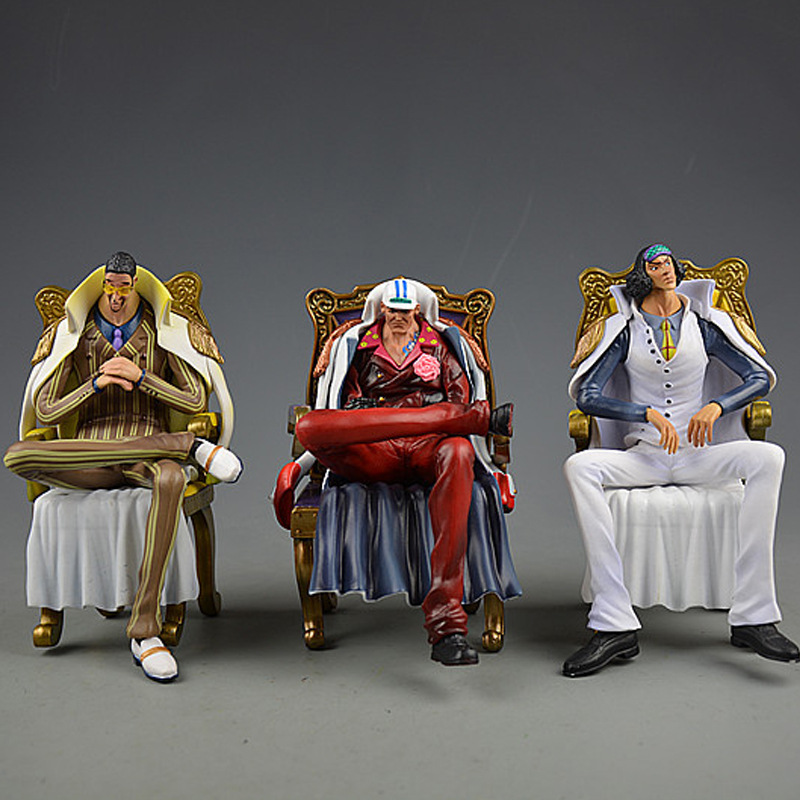 海贼王 航海王 海军三大将 坐姿黄猿 青雉 赤犬 手办模型