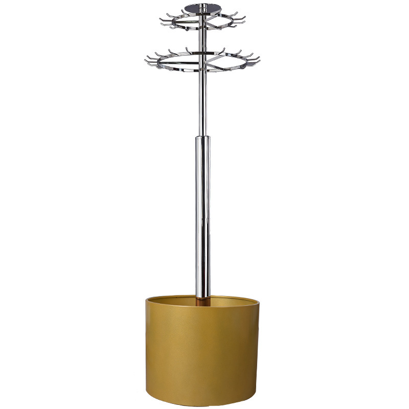 腰带展示架服装店橱窗皮具陈列架可旋转拆卸金属不锈钢皮带架