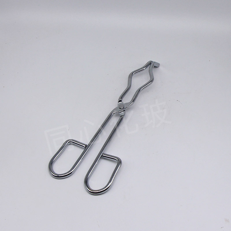 实验室坩埚钳 坩埚夹 马弗炉灰皿夹具 长柄圆钢镀洛20-60cm