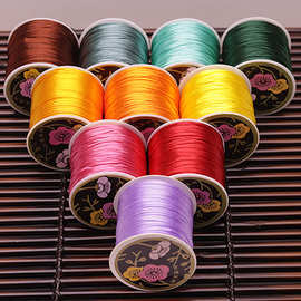 韩国丝玉线7号线亮丝线56号diy手工编织绳中国结线材饰品1.5mm