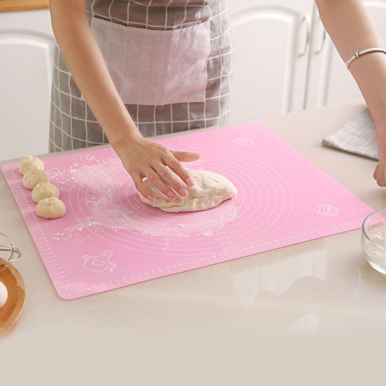 High Temperature Silica Gel Pad Kitchen Large Thickened Non-Slip Ring Scale Dough Kneading Baking Pan Mat for Baking