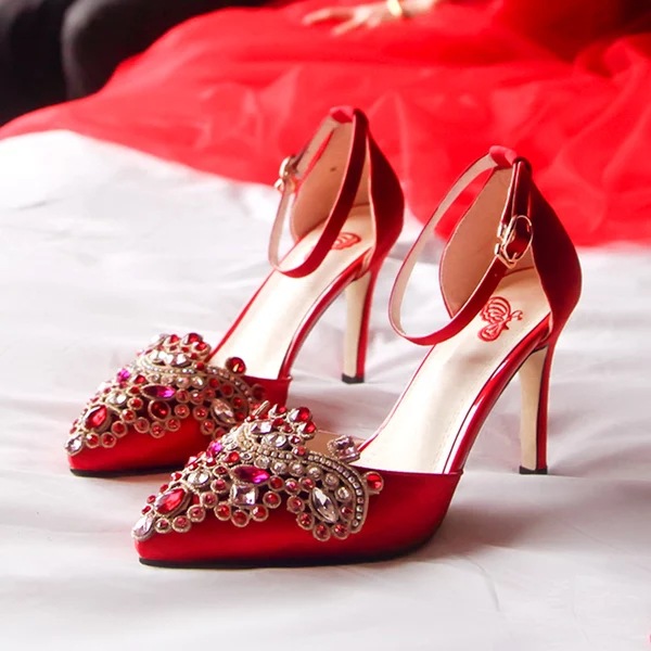 婚鞋红色包邮