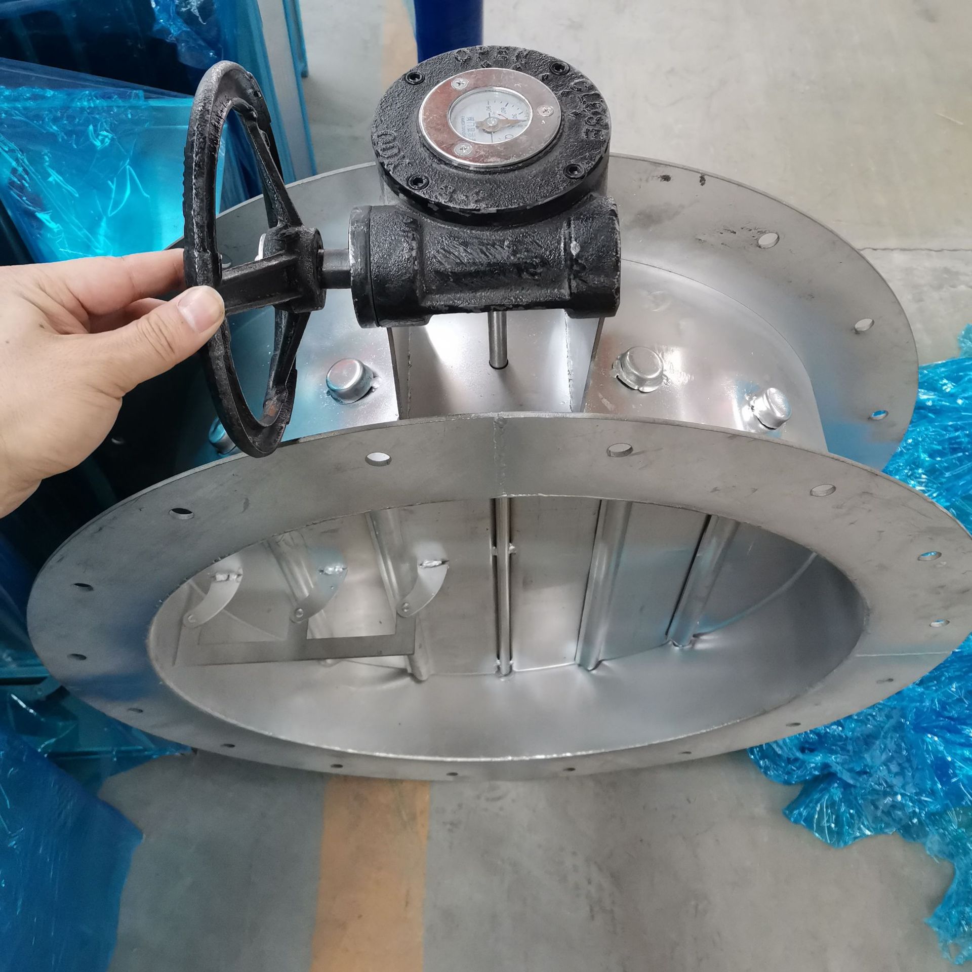 定制 不锈钢蜗轮调节阀 除尘管道工业调节阀 手电动蜗轮调节风阀