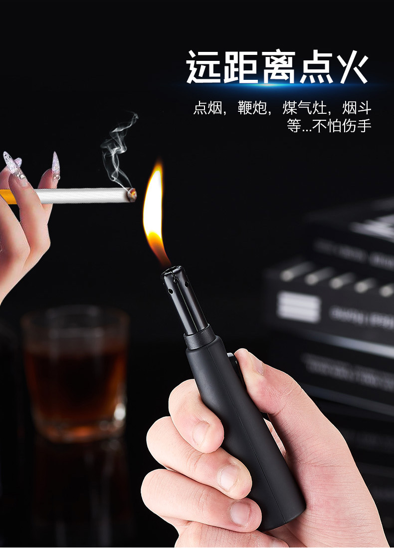 厂家直销充气打火机明香薰蜡烛煤气灶点火枪创意点烟枪个性点火器