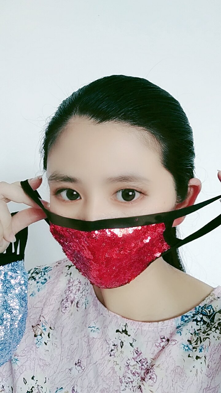 亮片纯棉口罩女防尘防晒夏季薄款透气可水洗速卖通男潮款时尚个性