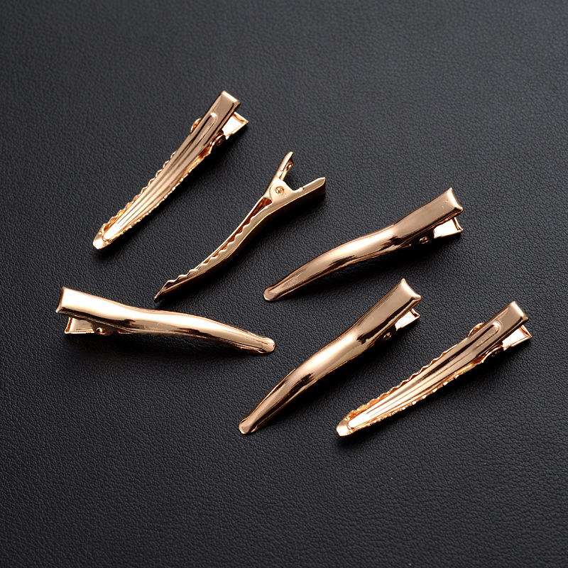 diy饰品配件 保色铁发夹 纯发夹子 铁鸭嘴夹 45mm 头饰材料