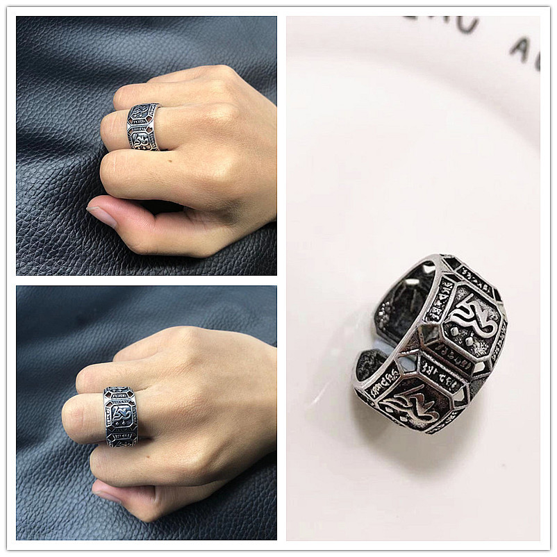 Domineering Fashion Ring Men's Retro Devil's Eye Punk Single Ring Personality Boys Ring Jewelry Wholesale