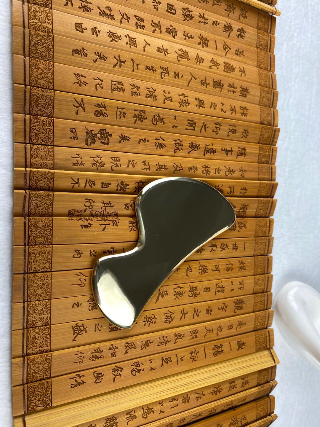 厂家李氏问痧堂虎符正品纯黄铜刮痧砭按摩板刀形刮耳颈椎铜板全身