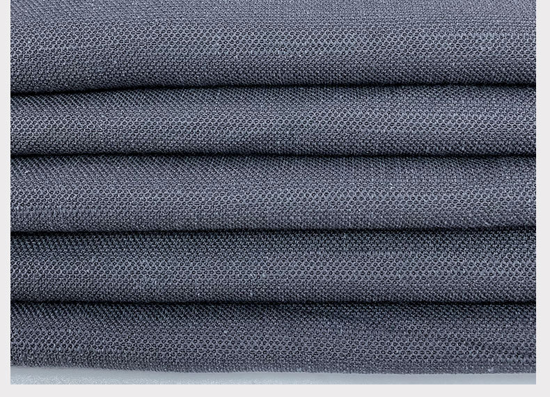 新品苎麻布苎麻粘蜂窝提花格梭织麻布人丝混纺桌布装饰面料批发