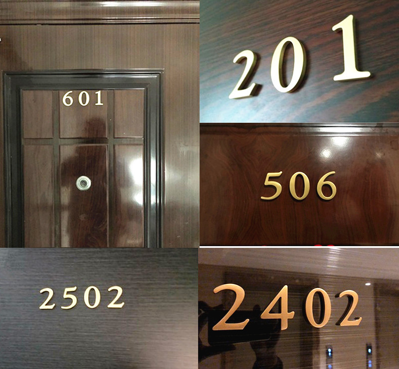 纯铜门牌号欧式创意英文字母数字门牌号酒店办公室宾馆大厦门牌号