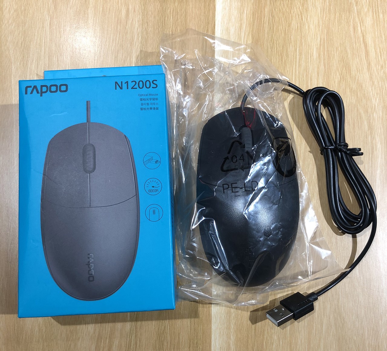 原封未拆n1200s/n200鼠标台式机有线笔记本电脑办公适用雷柏雷伯