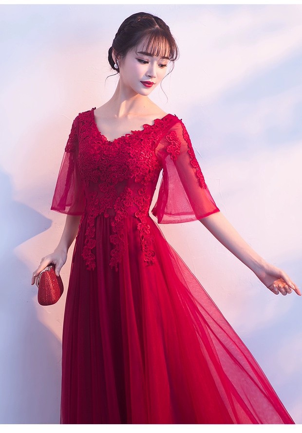 袖喇叭袖婚纱礼服款式韩式流行元素绑带婚纱礼服摆型长裙适用场景婚庆