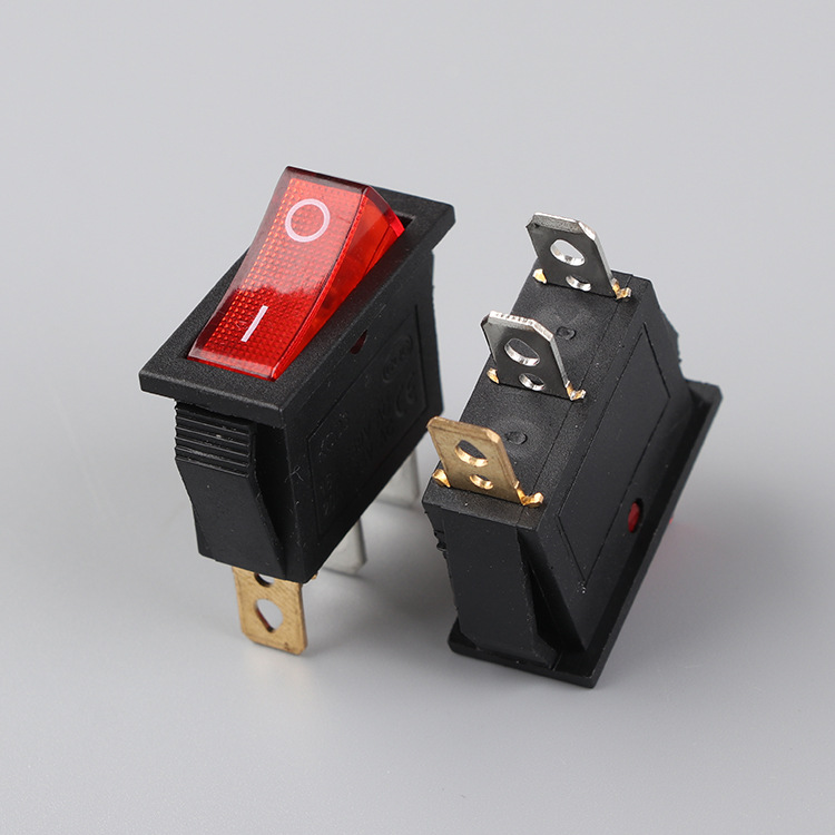 kcd3-101船型开关 15*21黑色船型两档小开关 台灯饮水机开关定制
