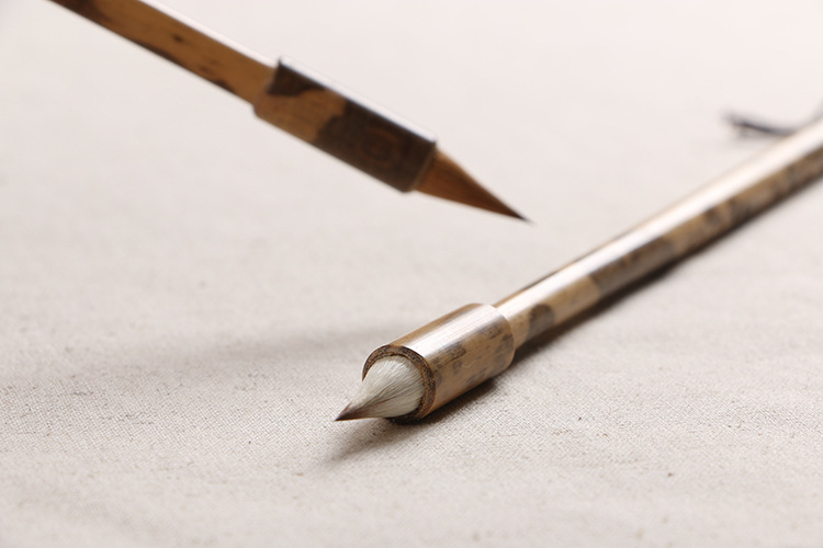 蒜头鸡距笔 唐代古法短锋小楷毛笔抄佛经文仿古雀头笔狼毫兼毫