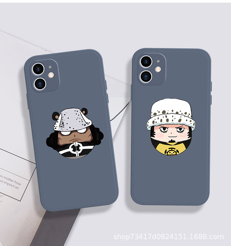 适用苹果12手机壳定制8plus液态硅胶xrxs直角边图案xsmax11prose2