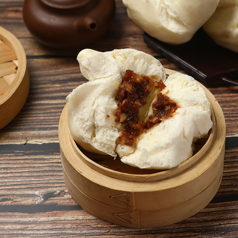 九一广式笑口蜜汁叉烧大包茶楼早餐速冻包子超市面食720g6个-阿里巴巴