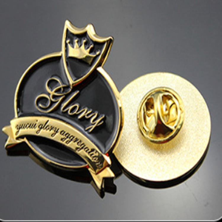 厂家定制烤漆徽章 定做企业logo胸针 学校毕业纪念校徽胸章制作
