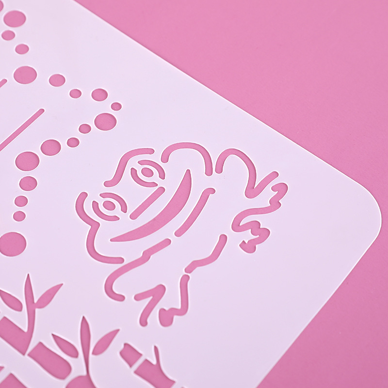 a4十二生肖儿童益智画画模板diy手抄报模板镂空填图学生绘画模板