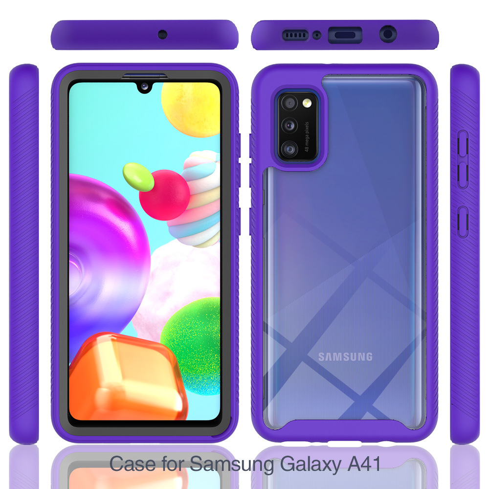 热卖适用 三星a41机器人防摔撞色手机保护套 galaxya41边框外壳