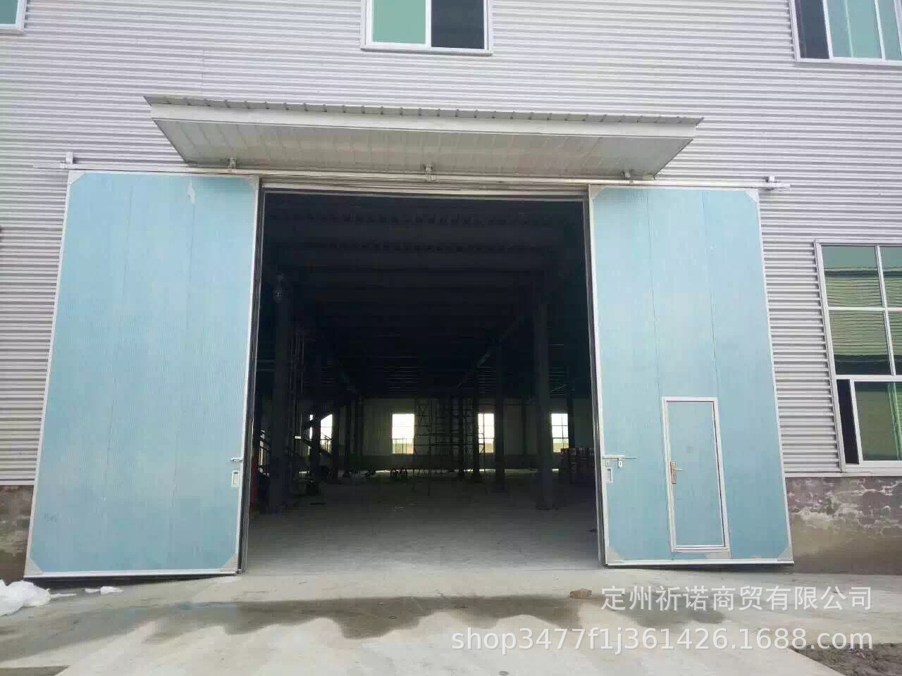 超大平移门工厂电动造船厂车间大型电动彩钢板厂房重型工业门成品