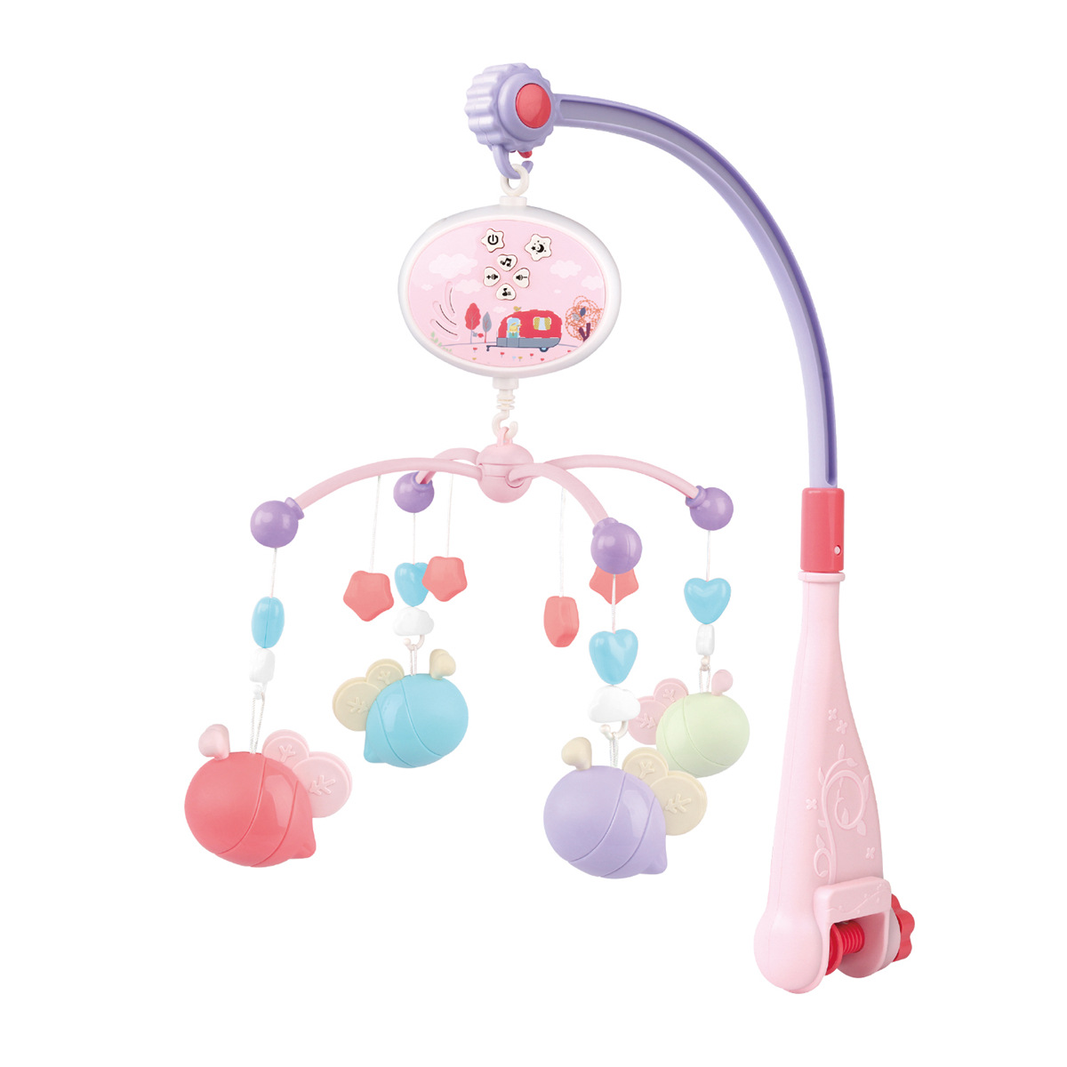 Cross-Border Infant with Light Bedside Bell Rattle Baby Rotating Music Comfort Toy Children 0-1 Years Old Manufacturer