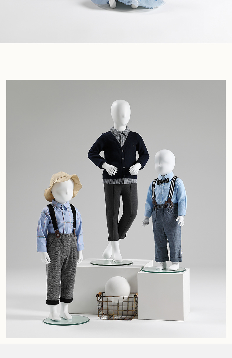 卡莎儿童模特道具全身假人台模特架子童装店男女小孩橱窗展示架