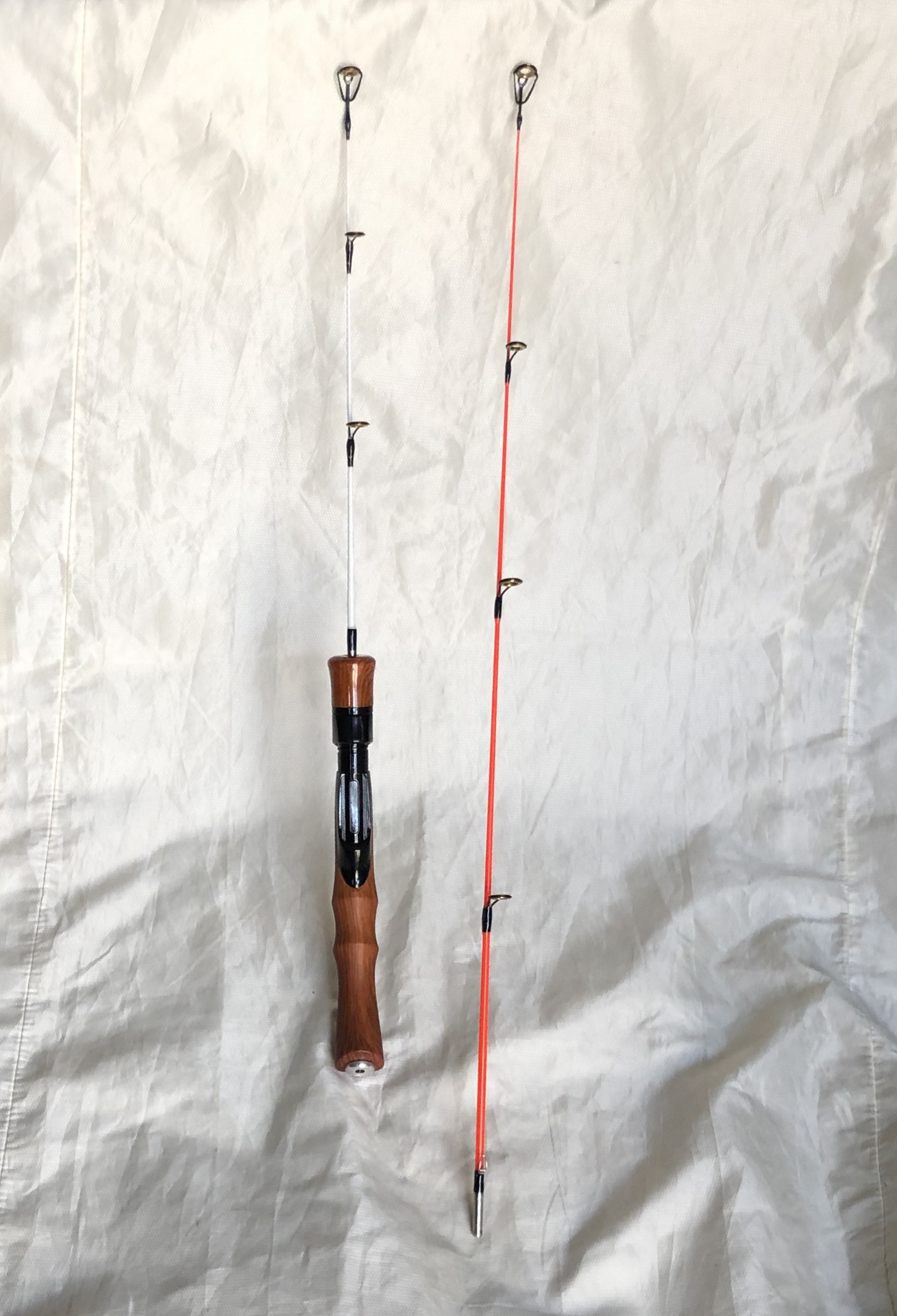 仿木手把冬钓竿塑料把冰钓扁苗冬钓竿大环冰钓竿户外垂钓冬钓用品