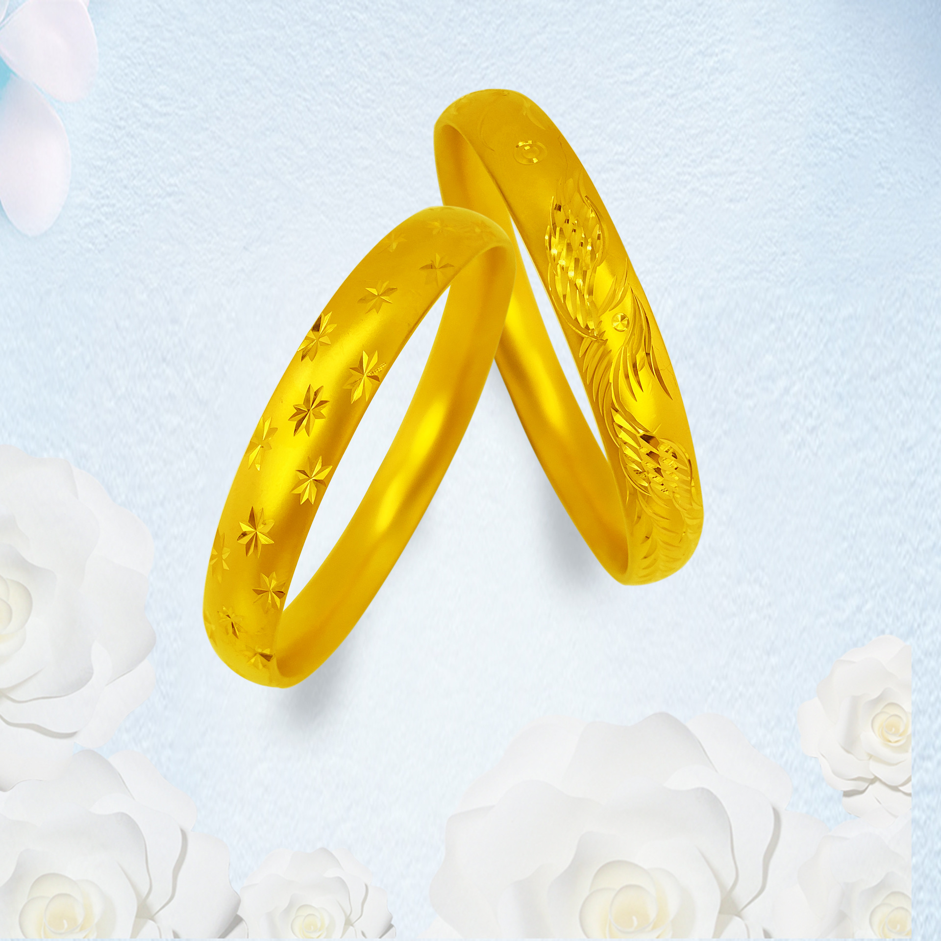 越南沙金手镯新款厚款满天星龙凤手镯网红直播摆摊货源厂家饰品