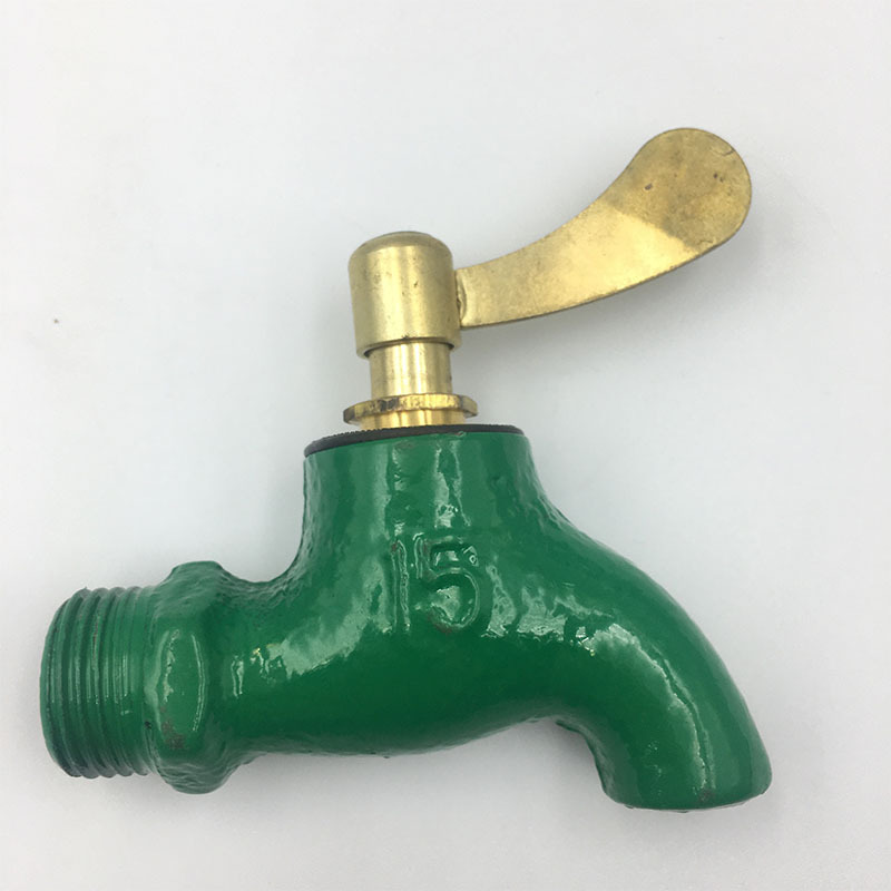 4分老式铸铁水龙头6分慢开带锁钥匙铁龙头物业水龙头工地龙头