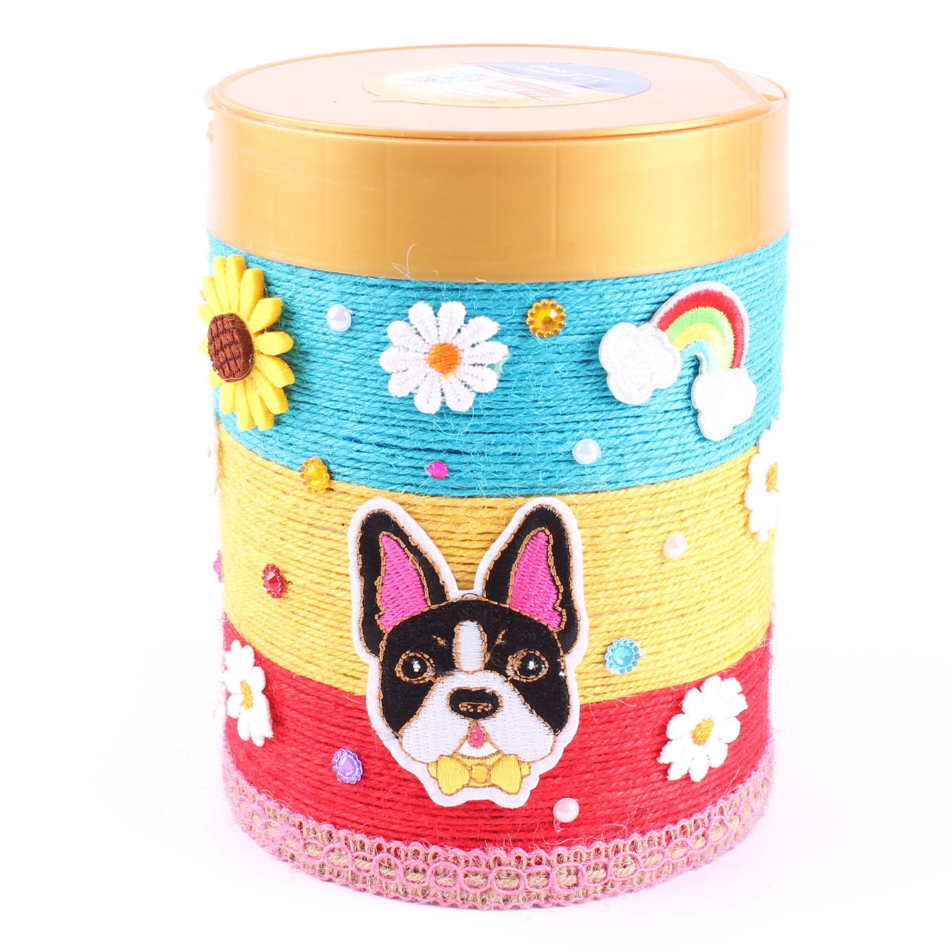 麻绳瓶子奶粉罐diy手工废物利用收纳装饰幼儿园创意花瓶制作材料