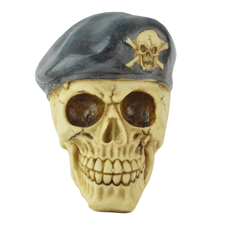 树脂骷髅鬼头万圣节骷髅装饰家居摆件整蛊玩具头骨工艺品创意礼物