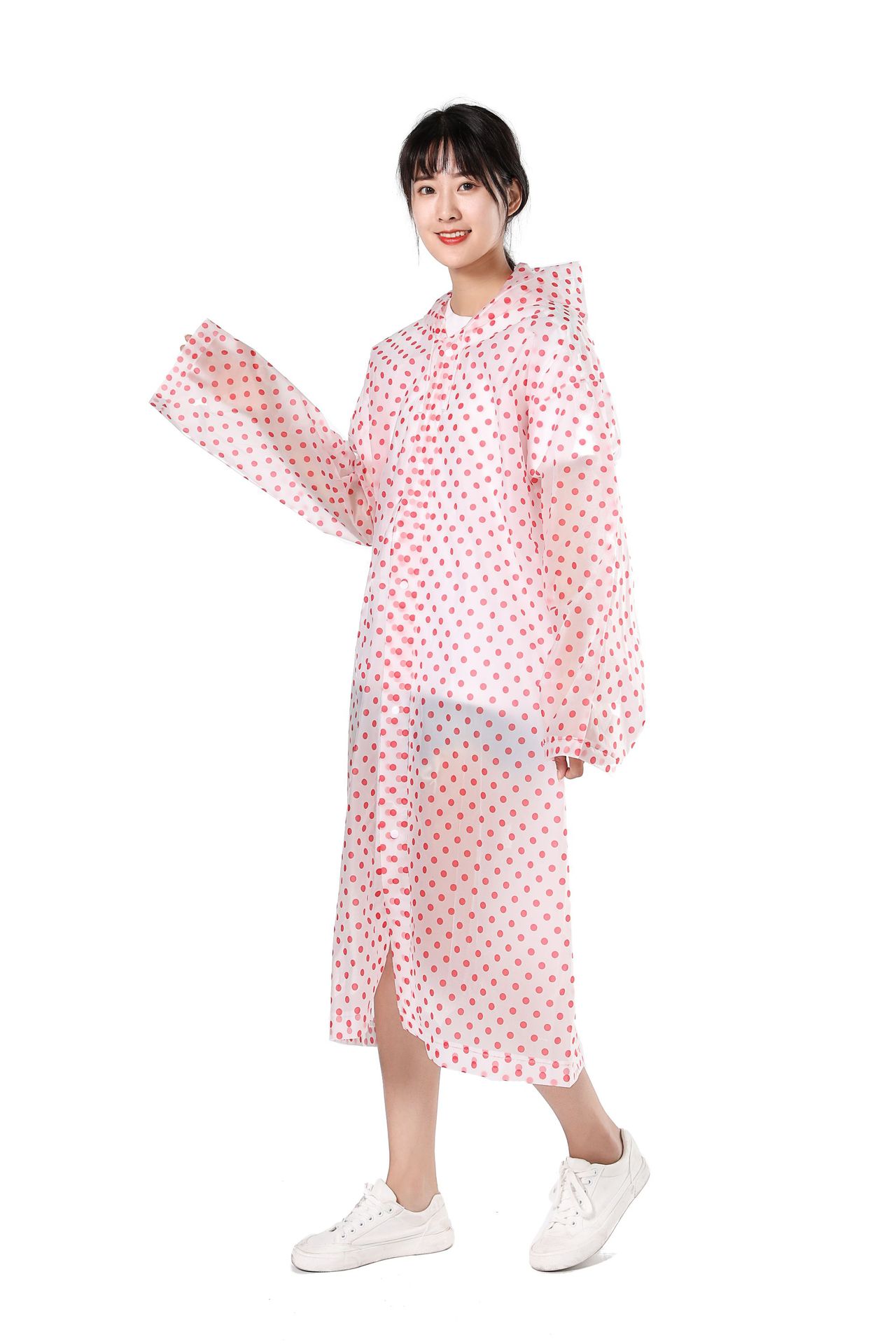 成人开衫雨衣 eva波点雨衣 野营户外登山旅游雨衣厂非一次性