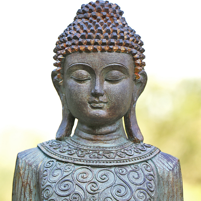 新中式禅意风格佛像落地摆件工艺品人物全身立佛转角装饰品摆件