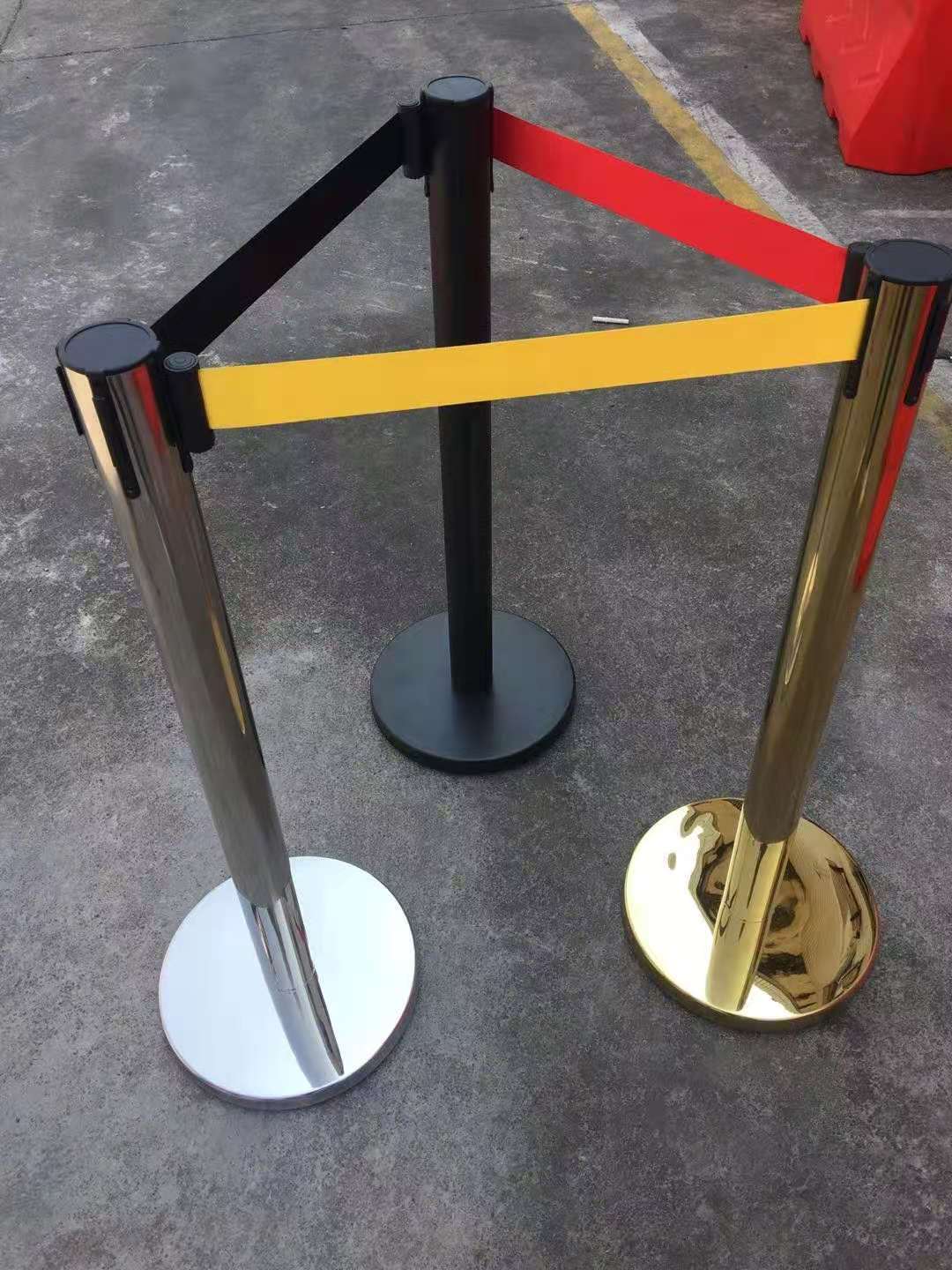 隔离带伸缩带排队围栏栏杆不锈钢银行一米线护栏杆警戒警示柱