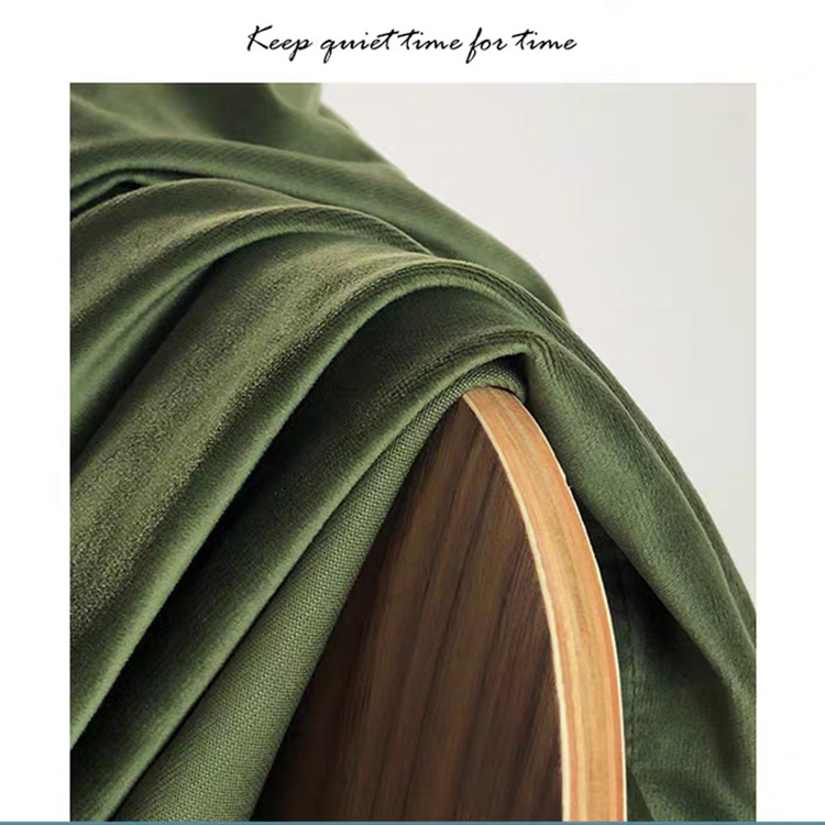 墨绿莫兰迪灰绿色丝绒遮光隔热防晒客厅卧室现代简约轻奢绒布窗帘