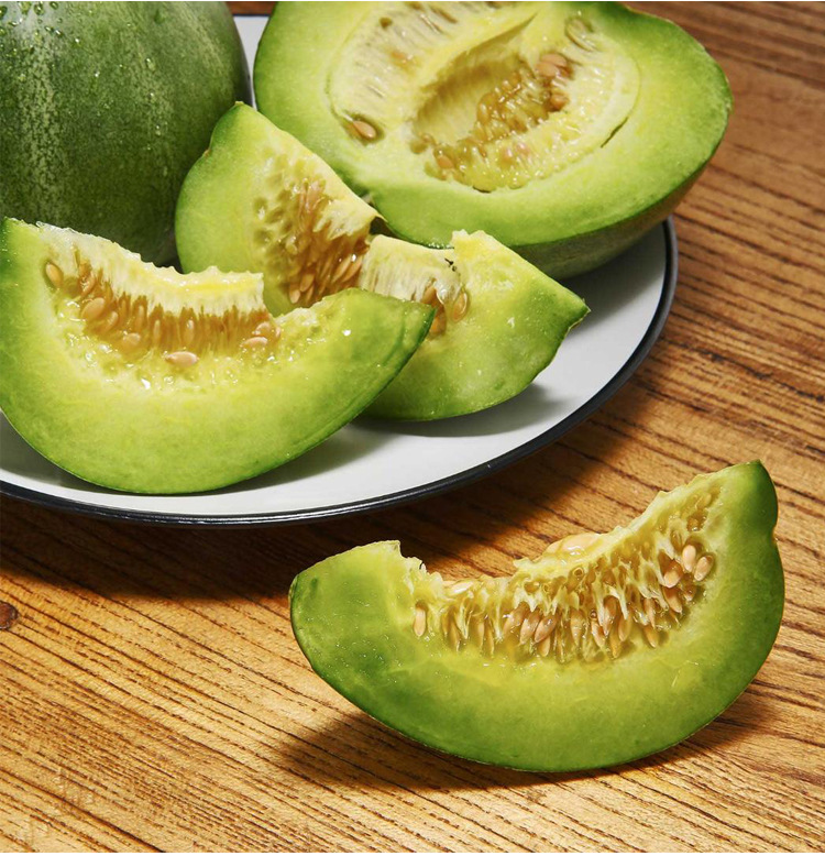 青玉二号苹果型薄皮甜瓜香瓜种子绿宝石冰翡翠甜瓜籽四季蔬菜种孑