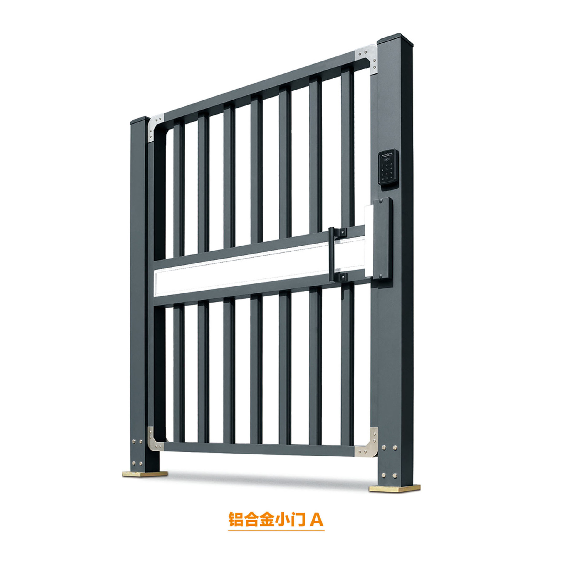 铝合金小门小区门卫电动刷卡遥控庭院防盗人行通道铝合金侧门