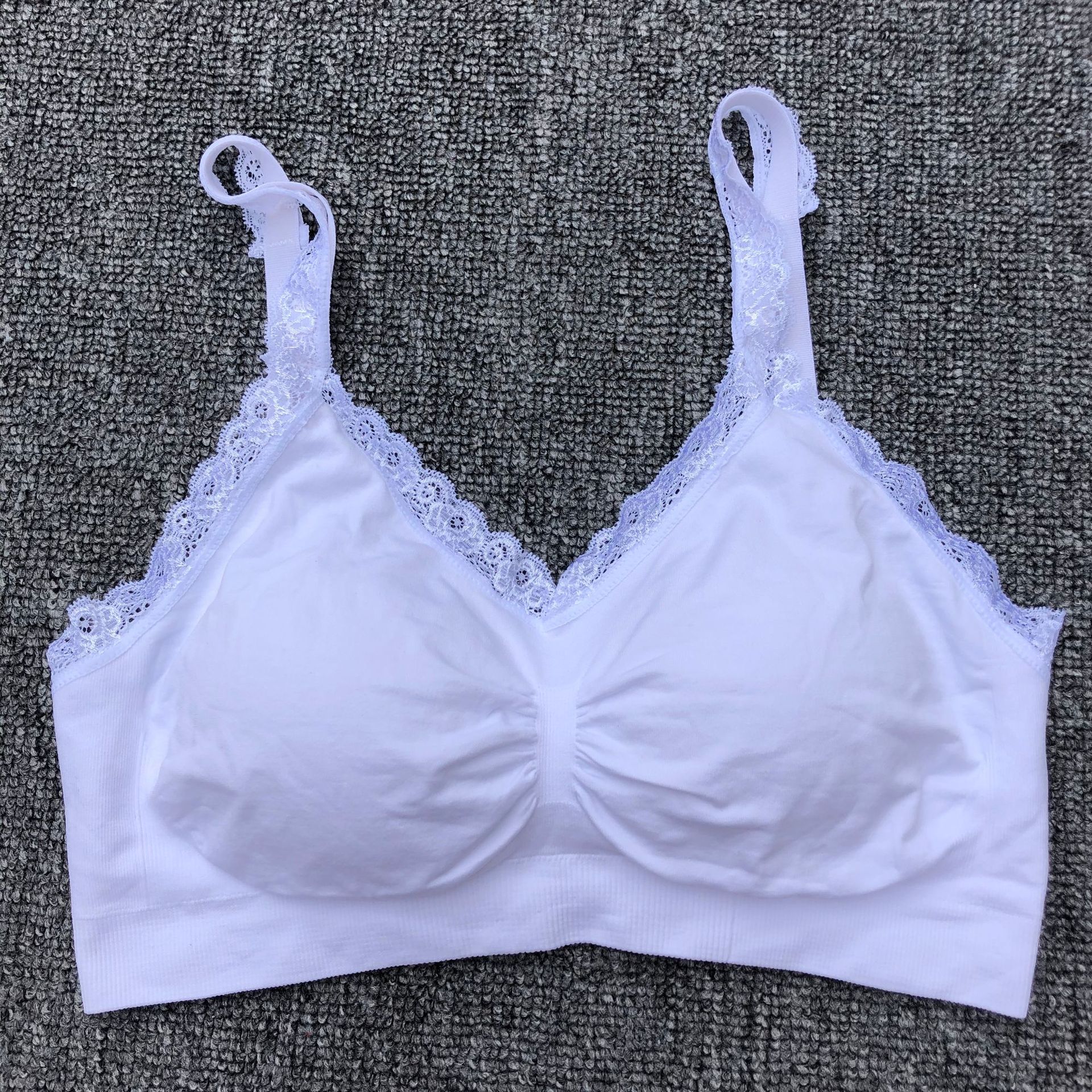 无缝前文胸产后母乳喂奶胸罩聚拢无钢圈文胸白色内衣女