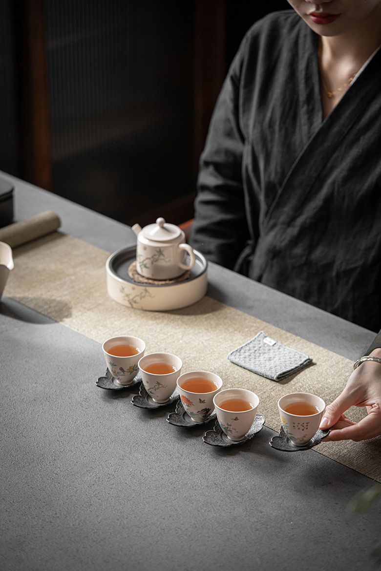 墨己 品茗杯套组 大茶杯礼盒装商务伴手礼 功夫茶具陶瓷杯定制