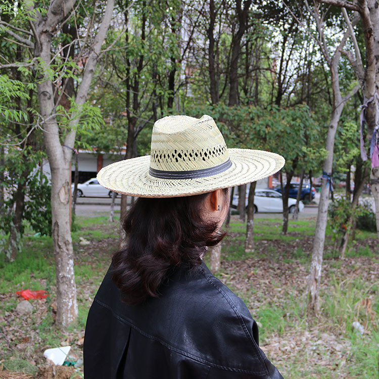 农用农民草帽遮阳施工帽钓鱼草帽工地帽劳保纯手工席草帽厂家直销