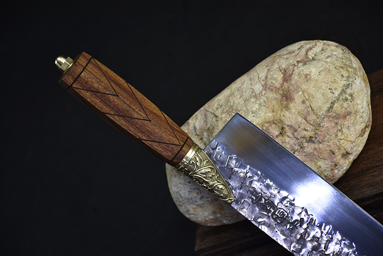 正宗龙泉手工锻打切菜刀鬼手作锋利耐用厨师刀轻巧切片刀一件代发