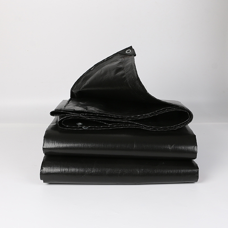 黑色篷布遮阳布户外彩条布防水防晒加厚隔热防雨除草布pe棚布