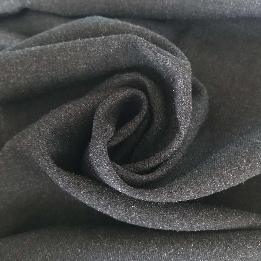 厂家直供tr涤粘弹力混纺面料 255g斜纹纬弹亮丝布连衣裙时装布料