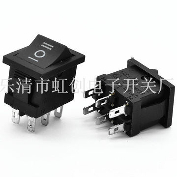 15*21六脚三档船型开关 kcd1 翘板开关 环保阻燃复合点船型开关