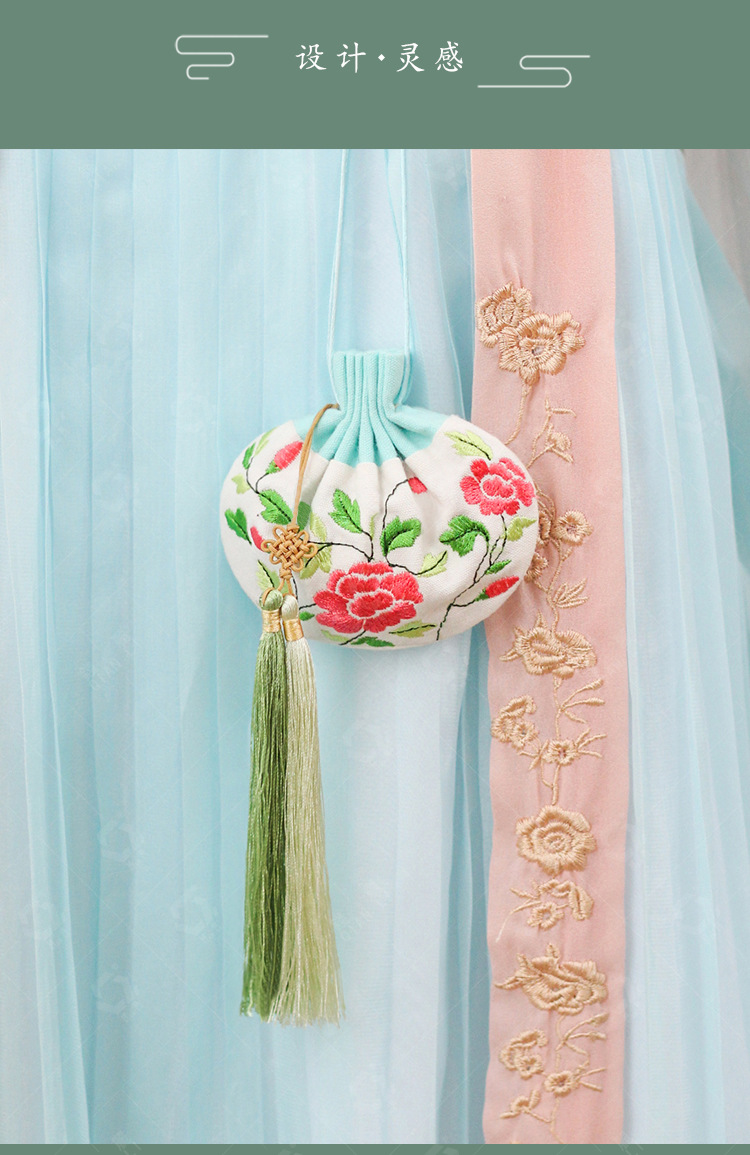 【钱丽】刺绣香囊空袋香包中秋刺绣彼岸花精致荷包装 订制