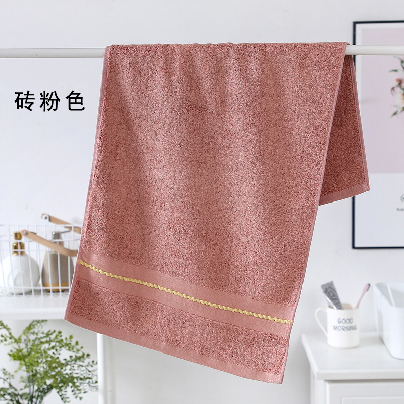 Towel Bamboo Fiber Wood Cellulose Pigment New Silk Road Bamboo Fiber Towel 35 * 75cm Hotel Embroidered Logo