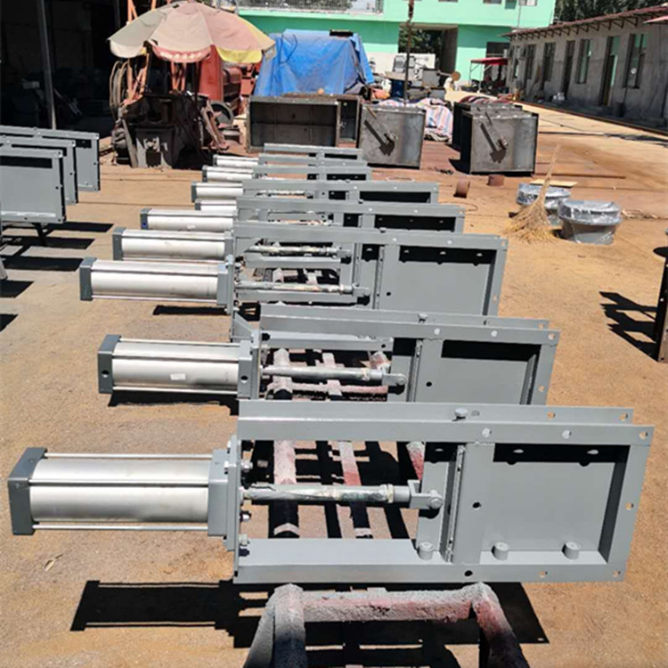 插板阀气动方形260260闸板阀气缸带电磁阀密封好